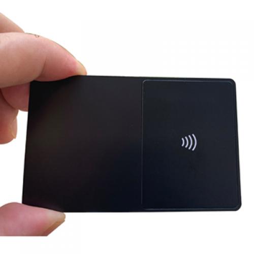 13.56Mhz Black Matte Nfc Metal Card Laser Engraved Tap Phone Nfc Business Card for Social Media