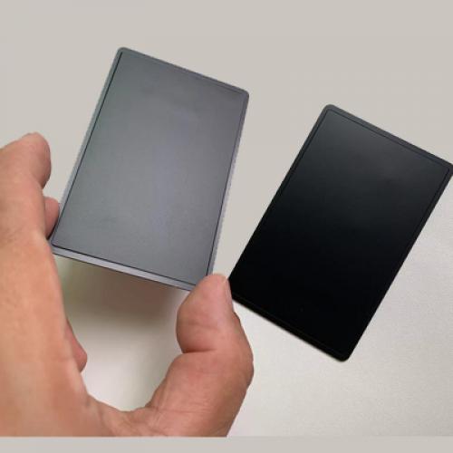 Fast Reading NFC Hybrid Metal Card Metal Border NFC 213/ 215 Black Matte Gold Silver Hidden Business Card for Social Media
